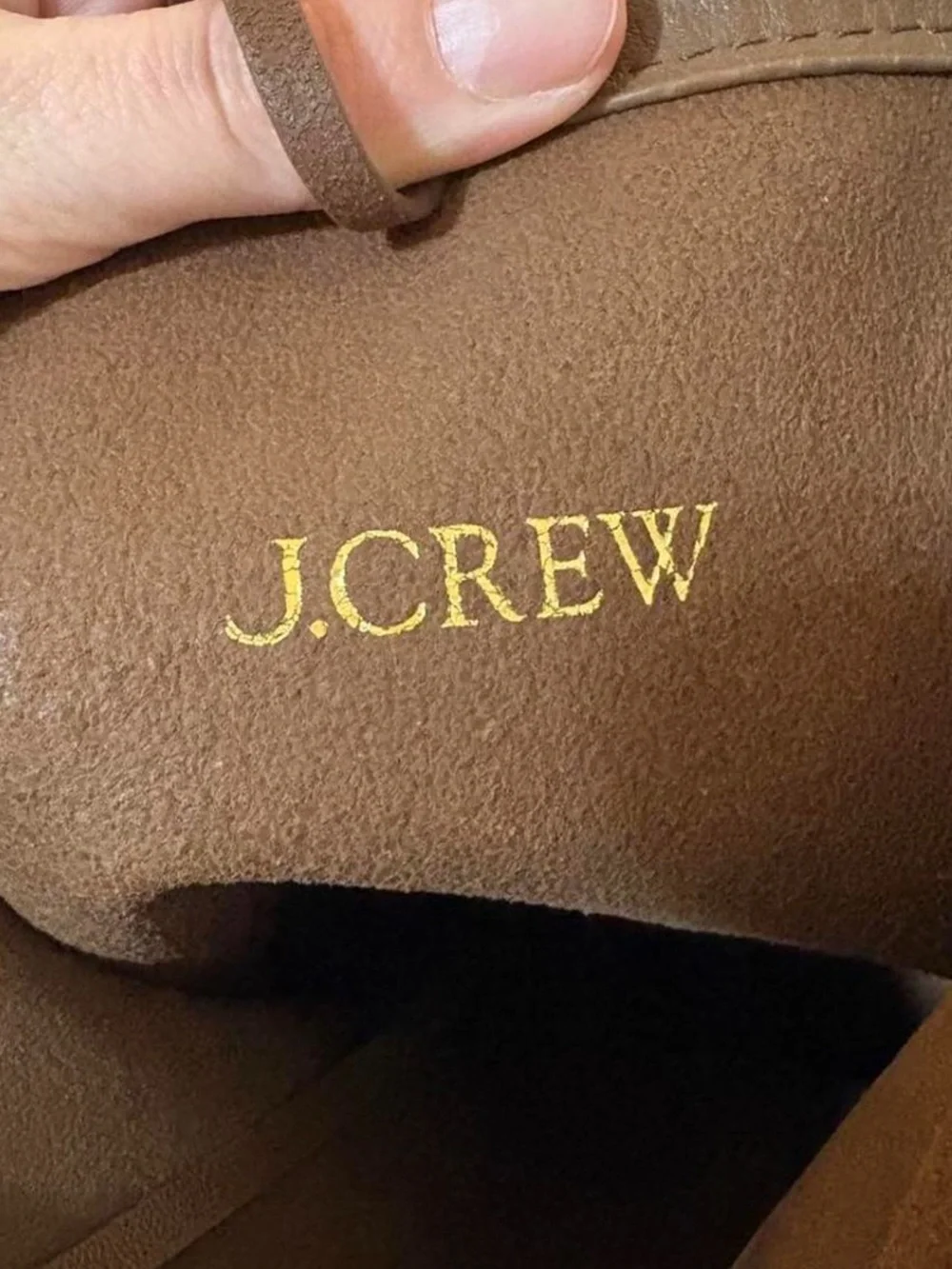 J. Crew Brown Suede Bucket Shoulder Bag